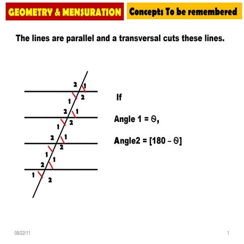 Geometry & mensuration 1