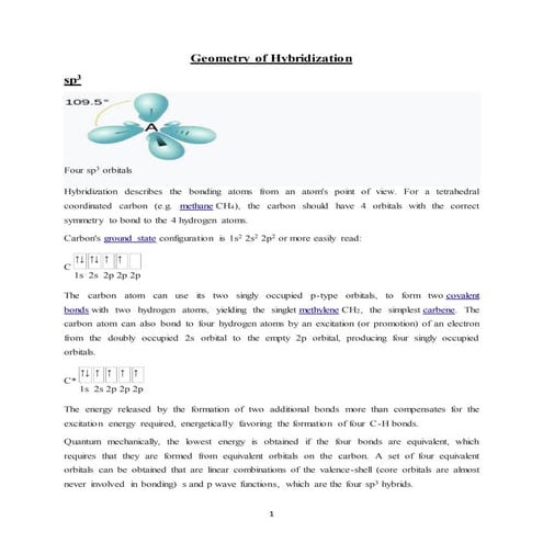 Geometry of hybridiztion