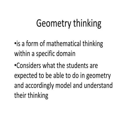 Geometry thinking