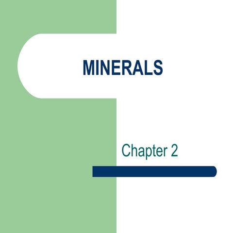 EASC 116 Ch. 2 Minerals