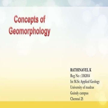 concepts of Geomorphology by Thornbury 