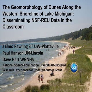 The Geomorphology of Dunes Along the Western Shoreline of Lake Michigan: Disseminating NSF-REU Data in the Classroom
