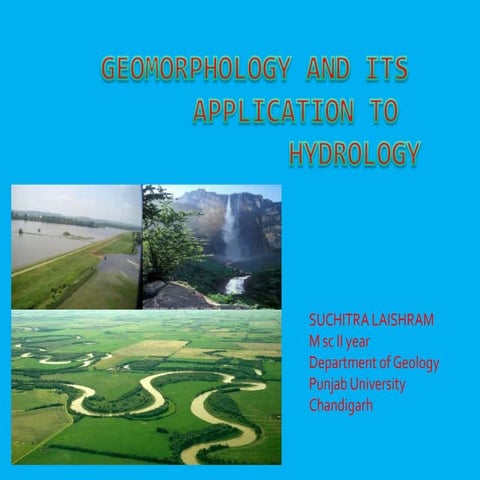 Geomorphology and its application to hydrogeology