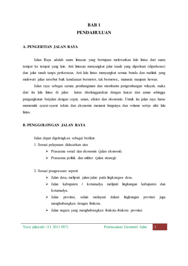 Pengertian Jalan