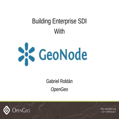 Building Enterprise SDI with Geonode