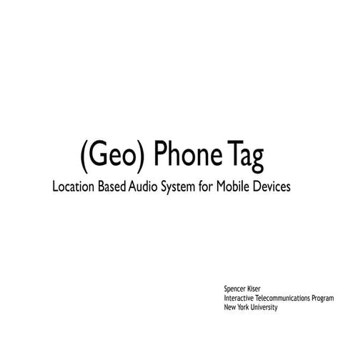 Auditory Interfaces for Small Screen Mobile Devices | PPT