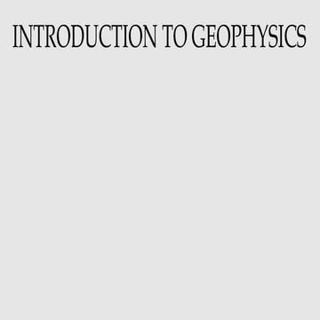 Geophysical methods