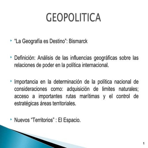 Exposición de Geopolítica | PPTX