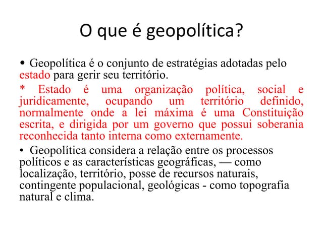 Geopolítica global e a conjuntura i...