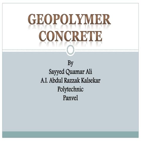 Geopolymer