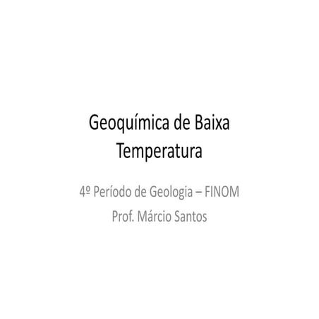 Geoquímica   Aula 1