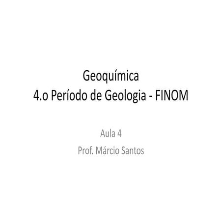 Geoquímica   sedimentação e intemperismo
