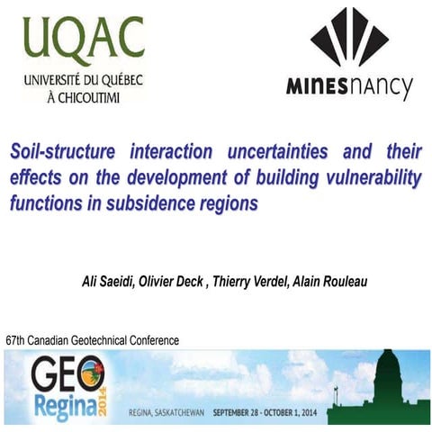 Soil-structure interaction uncertainties and their effects on the development of building vulnerability functions in subsidence regions 