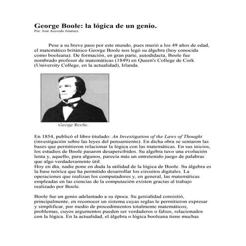 George Boole | PDF