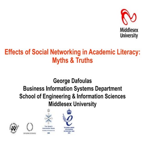 Effects of Social Networking in Academic Literacy