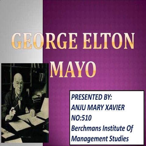 George elton mayo