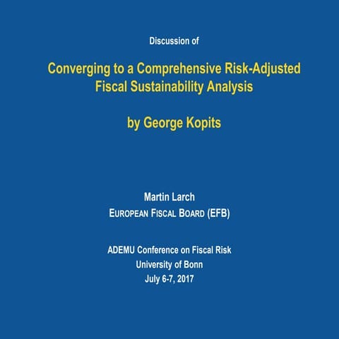 Converging to a comprehensive risk-adjusted fiscal sustainability analysis