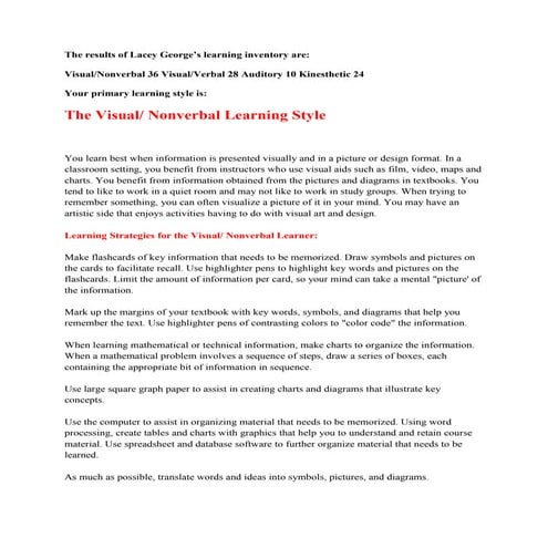George learningstyle