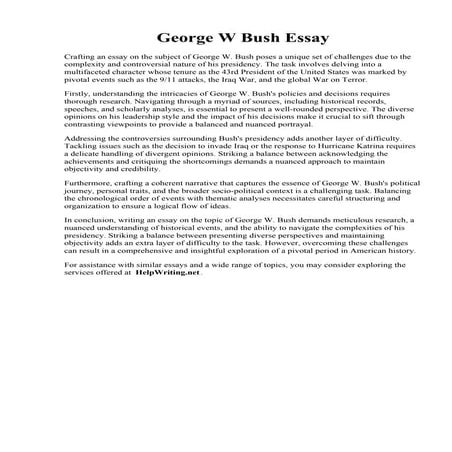 George W Bush Essay.pdf