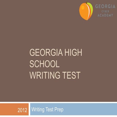 Georgia high school writing test