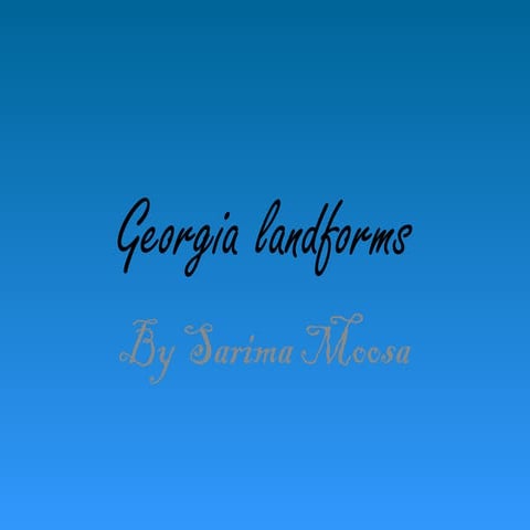 Georgia landforms