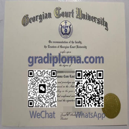 Georgian Court University degree certificates