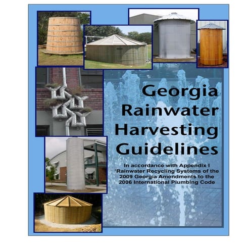 Georgia Rainwater Harvesting Manual