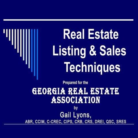 real estate listing &l sales techniques by Georgia