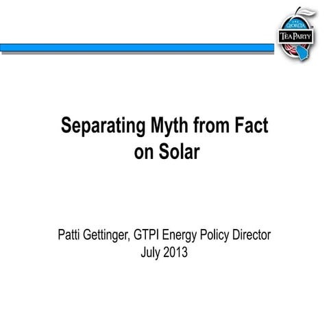 Separating Myth From Fact on Solar