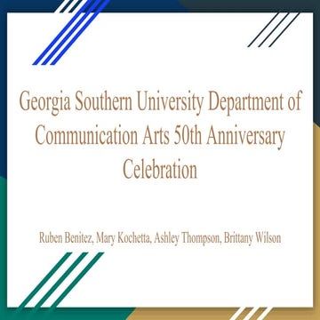 Georgia Southern university department of communication arts 50th anniversary...