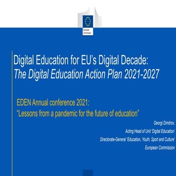 Georgi Dimitrov: Digital Education for EU’s Digital Decade: The Digital Educa...
