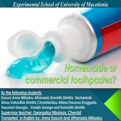 Homemade or commercial toothpastes? | PDF