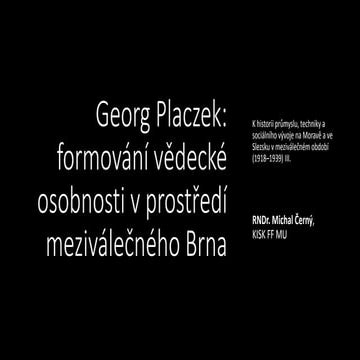 Georg Placzek | PPTX