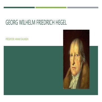 Georg wilhelm friedrich hegel
