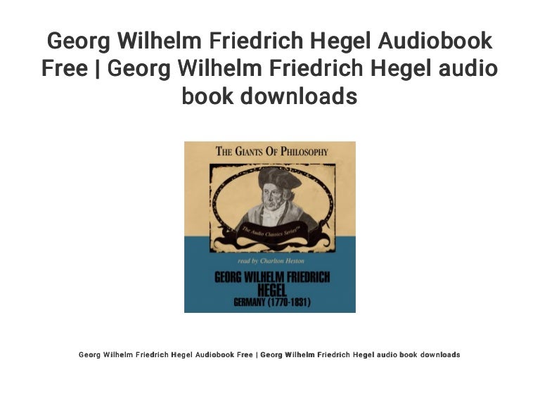 Georg Wilhelm Friedrich Hegel Books