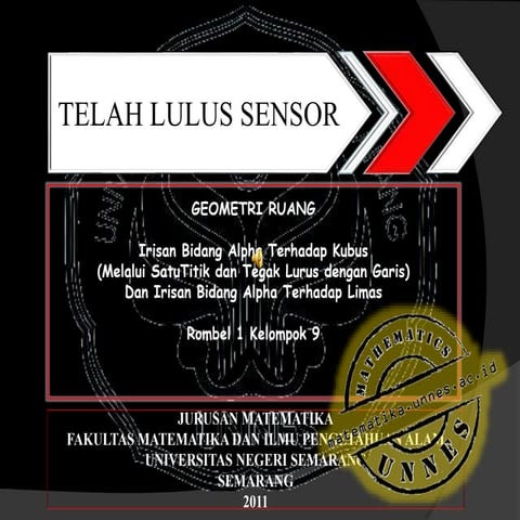 Geometri Ruang-Irisan Bidang Alpha Pada Kubus dan Limas