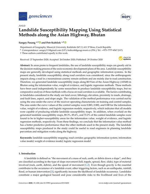 A Survey on Landslide Susceptibility Mapping Using Soft Computing ...