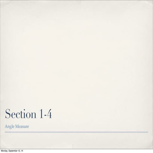 Geometry Section 1-4 1112