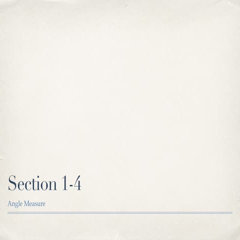 Geometry Section 1-4