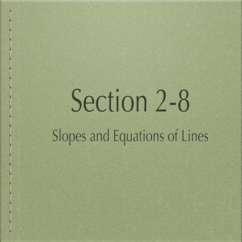 Geometry Section 2-8