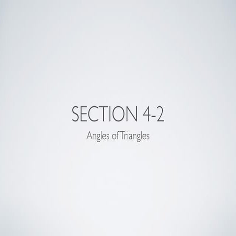 Geometry Section 4-2