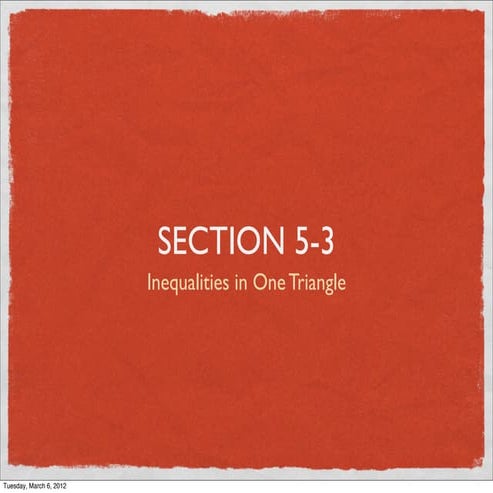 Geometry Section 5-3 11-12