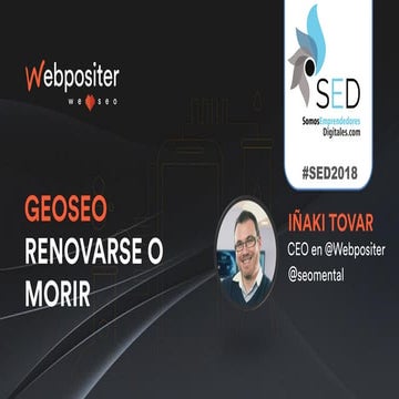 GEOSEO: RENOVARSE O MORIR (ACTUALIZADA 2018)