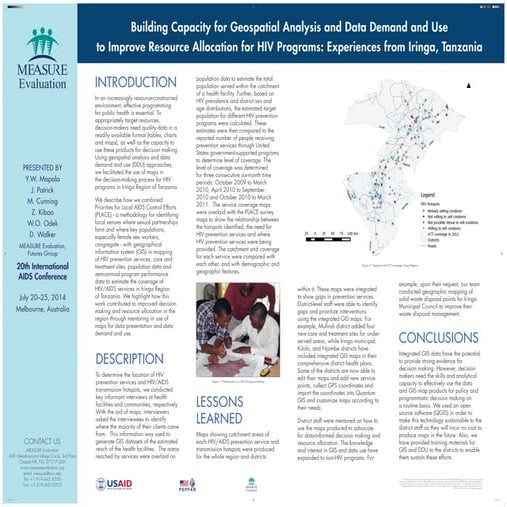 Building Capacity for Geospatial Analysis and Data Demand and Use to Improve ...