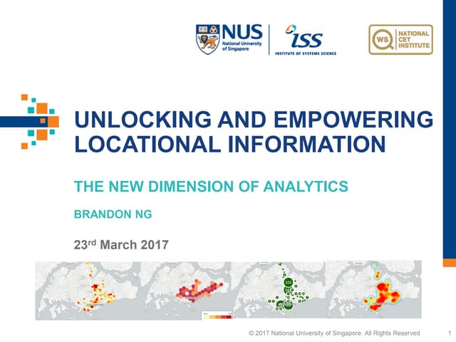 Geospatial analytics   data science sg meetup