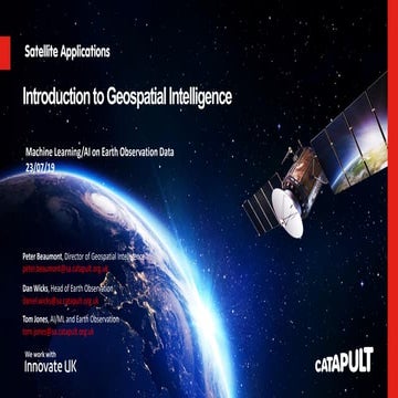 Geospatial intelligence satellite applications catapult pdf - july 23 ...