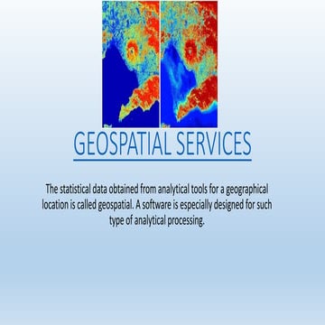 Geospatial services ppt