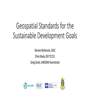 2017 Geospatial standards for the sustainable development goals