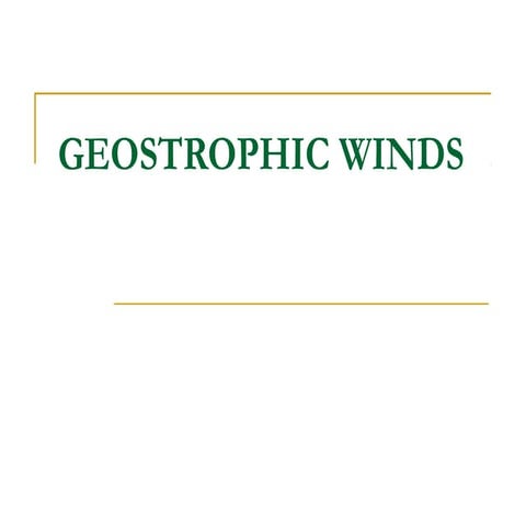 Geostrophic winds