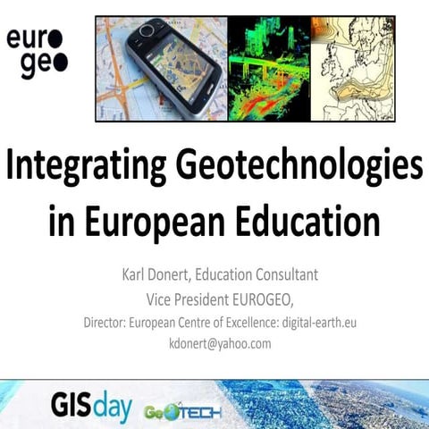 Integrating Geotechnologies in European Education